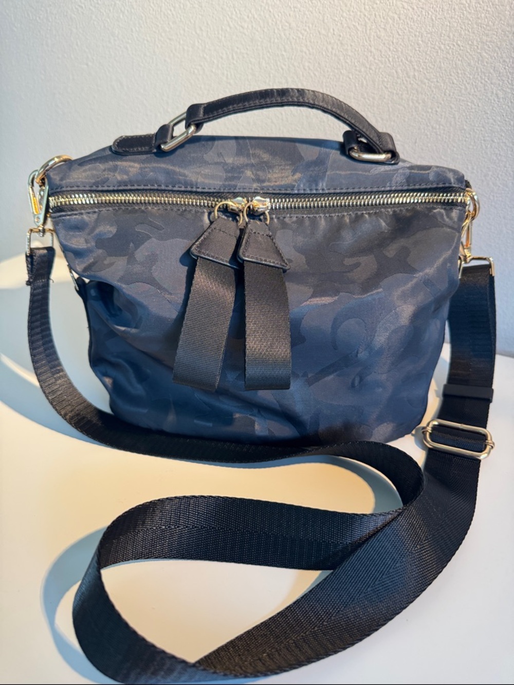 Black Crossbody Bag with Adjustable Strap